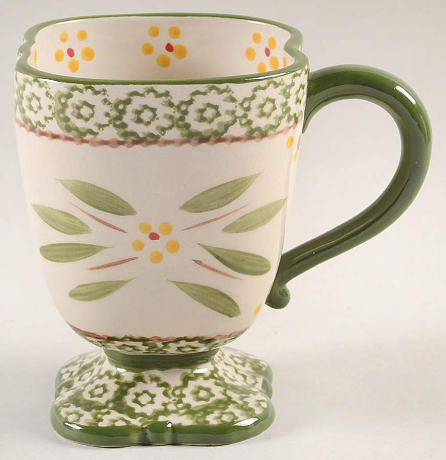 Old World Green Square Mug by Temp-Tations-1