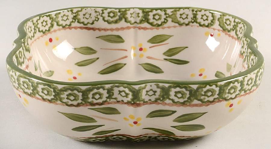 Old World Green Square Cereal Bowl by Temp-Tations-1