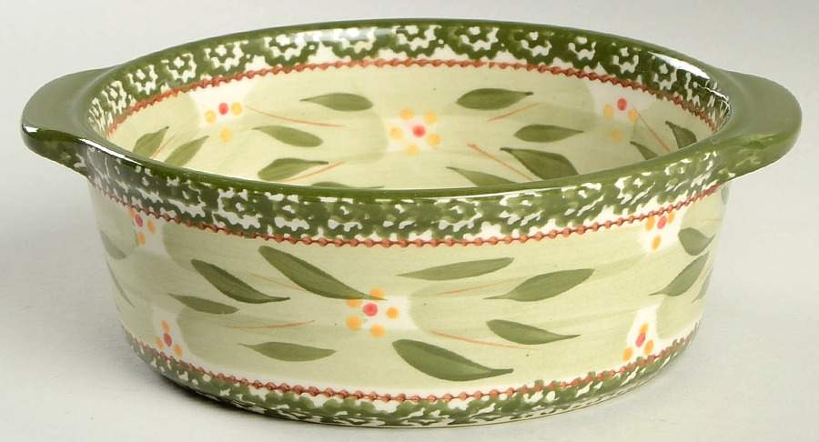 Old World Green 8" Round Handled Baker by Temp-Tations-1