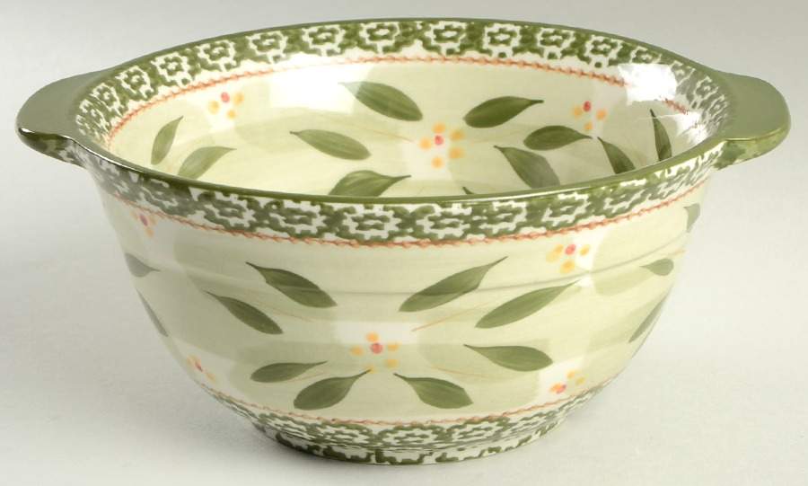 Old World Green 9" Mixing Bowl by Temp-Tations-1
