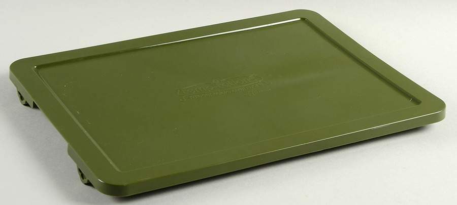 Old World Green Tabless Plastic Storage Cover for 15" Rect Baker by Temp-Tations-1