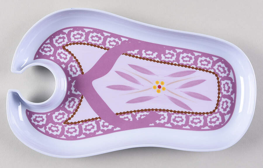 Old World Lilac Melamine Flip Flop Nibble Plate by Temp-Tations-1
