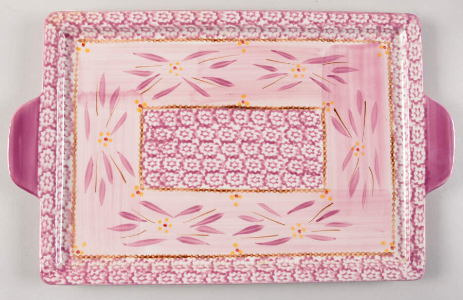Old World Lilac 15" Rectangular Lid-It (Trivet, Tray, Baker Lid) by Temp-Tations-1