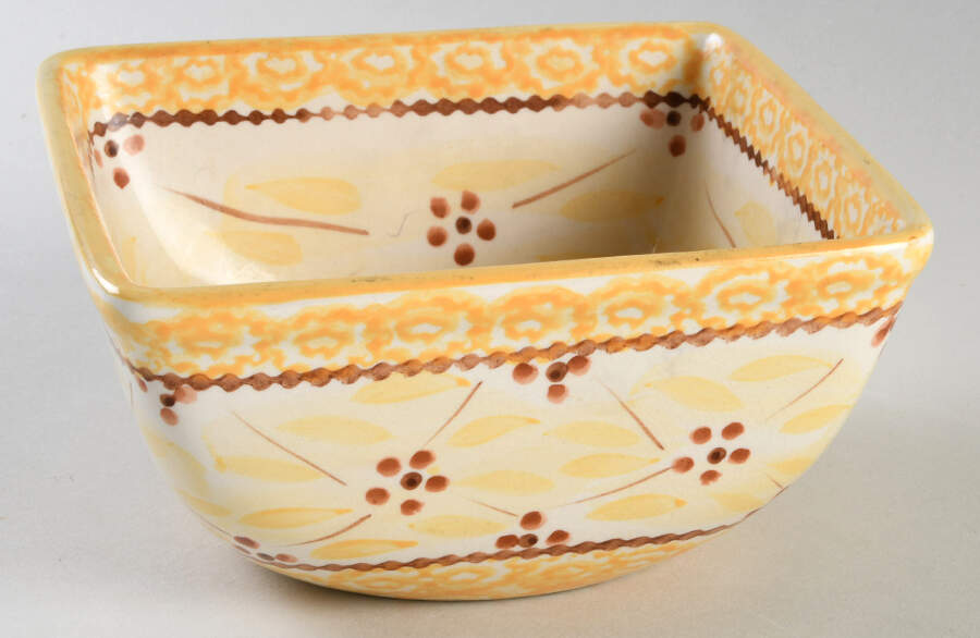 Old World Yellow 6" Square Mixing Bowl by Temp-Tations-1