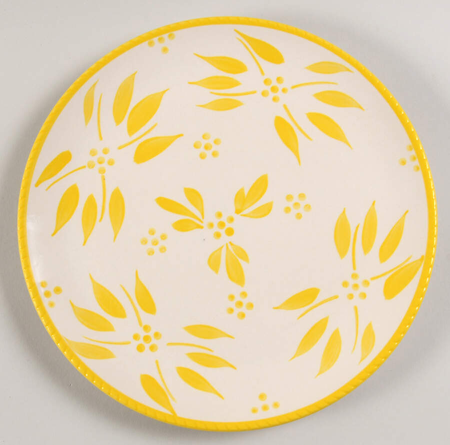 Old World Yellow Salad Plate by Temp-Tations-1