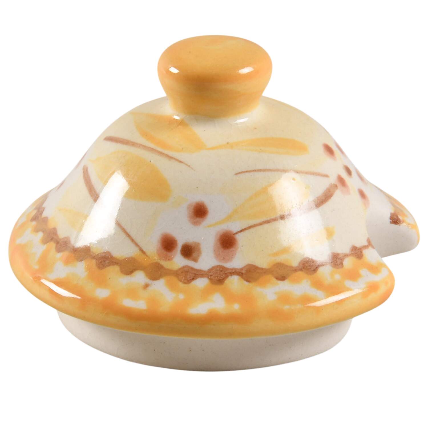 Old World Yellow Lid for Sugar Bowl by Temp-Tations-1