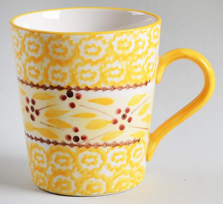 Old World Yellow Mug by Temp-Tations-1