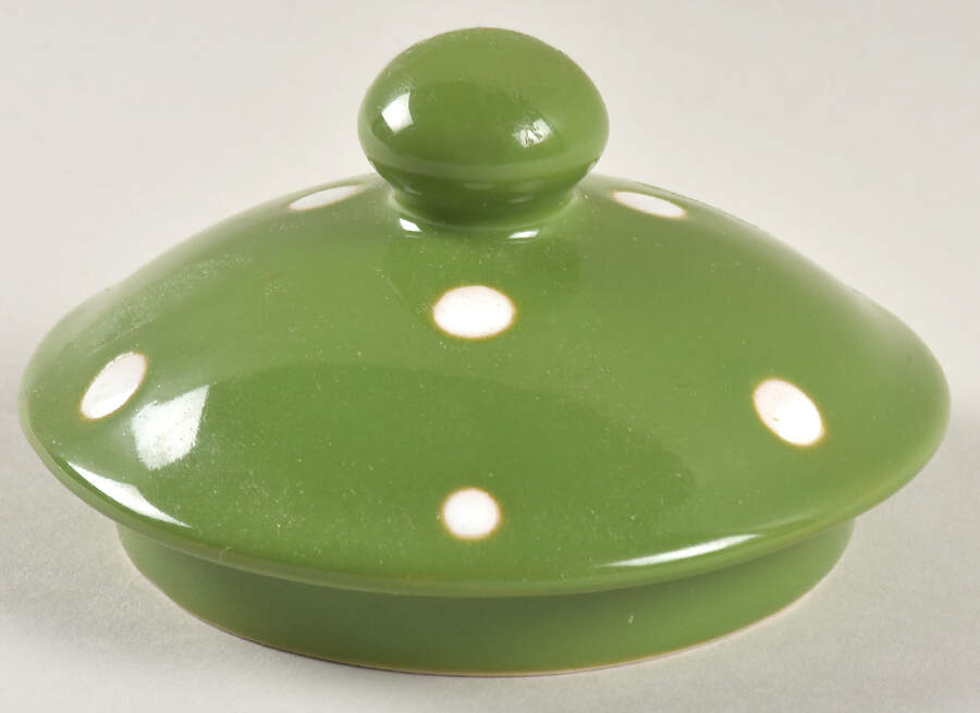 Polka Dot Green Lid for Teapot by Temp-Tations-1