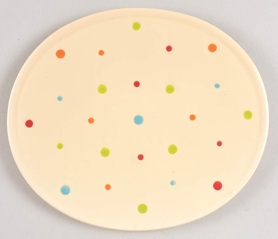 Polka Dot Cream Trivet for Figural Oval Baker by Temp-Tations-1