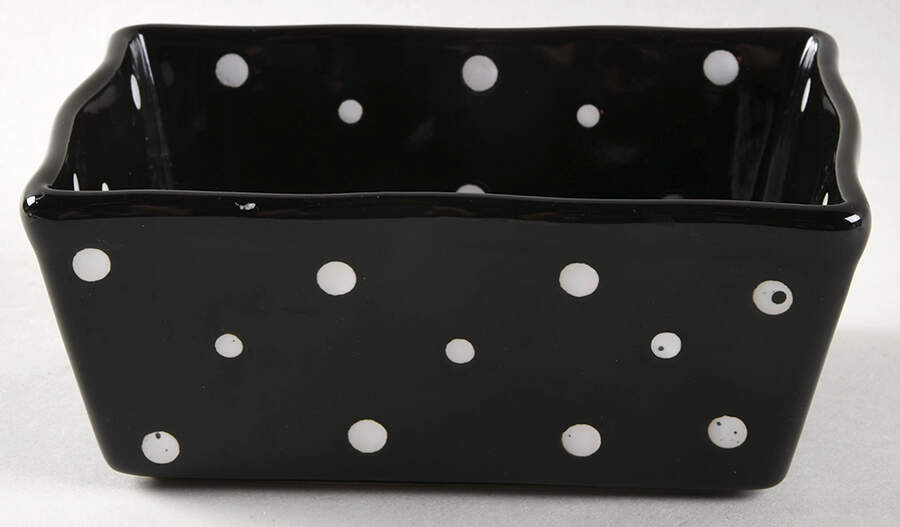 Polka Dot Black 7" Rectangular Baker by Temp-Tations-1