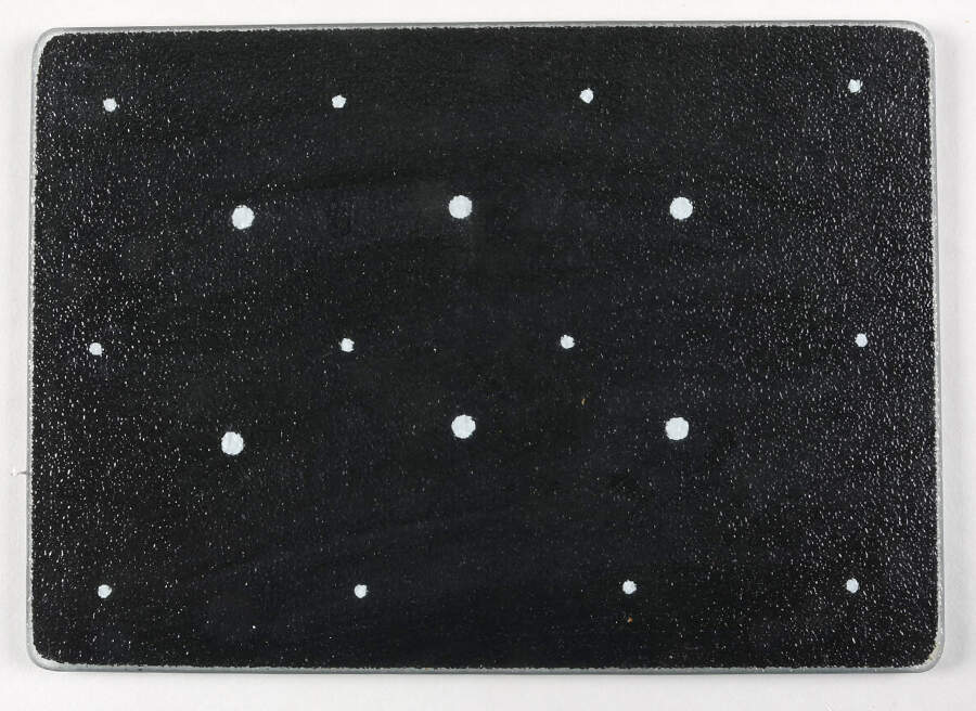 Polka Dot Black Glass Trivet for 13" Rectangular Baker by Temp-Tations-1