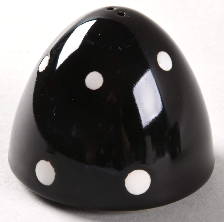Polka Dot Black Stacking Salt Shaker by Temp-Tations-1