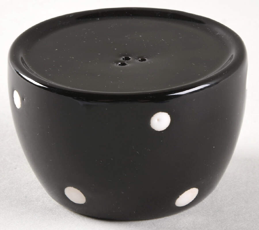 Polka Dot Black Stacking Pepper Shaker by Temp-Tations-1