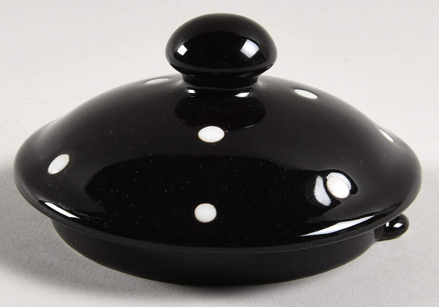 Polka Dot Black Lid for Teapot by Temp-Tations-1