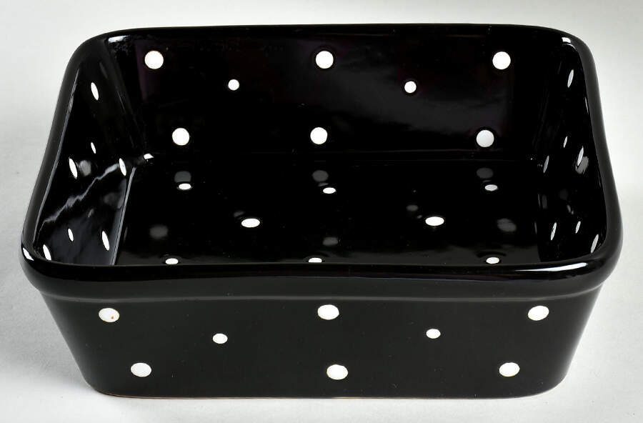 Polka Dot Black 9" Square Baker by Temp-Tations-1