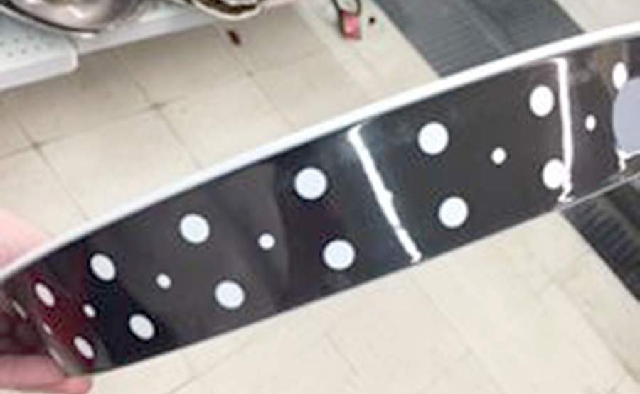 Polka Dot Black 15" Oblong Melamine Tray by Temp-Tations-1