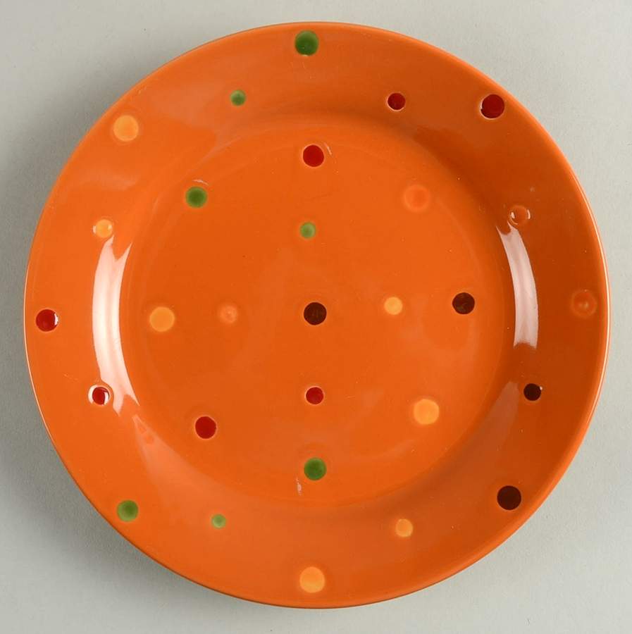 Polka Dot Spice Salad Plate by Temp-Tations-1