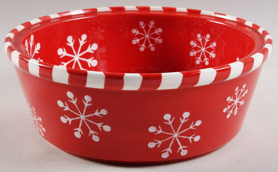 Snowflake 2 Qt Round Covered Casserole No Lid by Temp-Tations-1