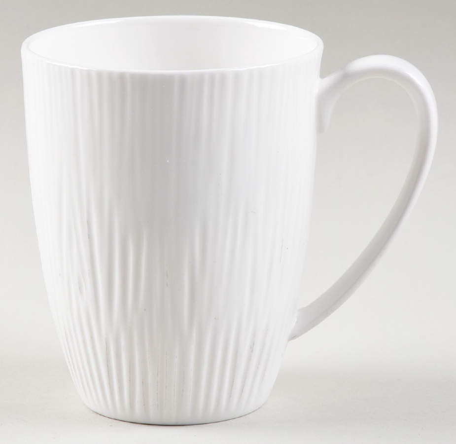 Emilia (All White, Ribbed) Mug by Tabletops Unlimited-1