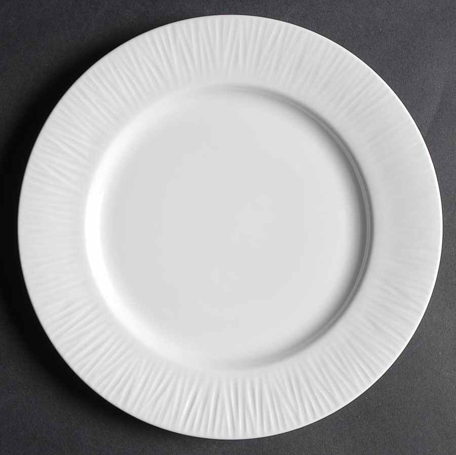 Emilia (All White, Ribbed) Salad Plate by Tabletops Unlimited-1