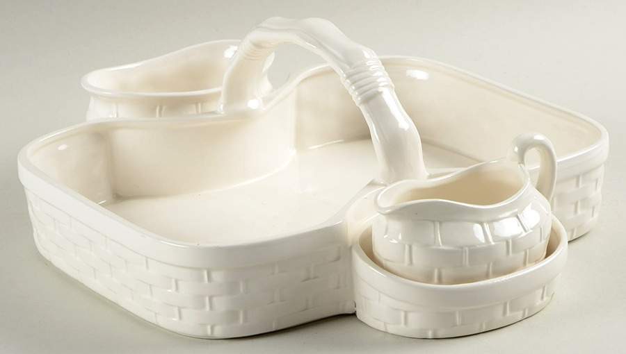TIC93 Strawberry Basket W/Creamer & Open Sugar by Tiffany-1