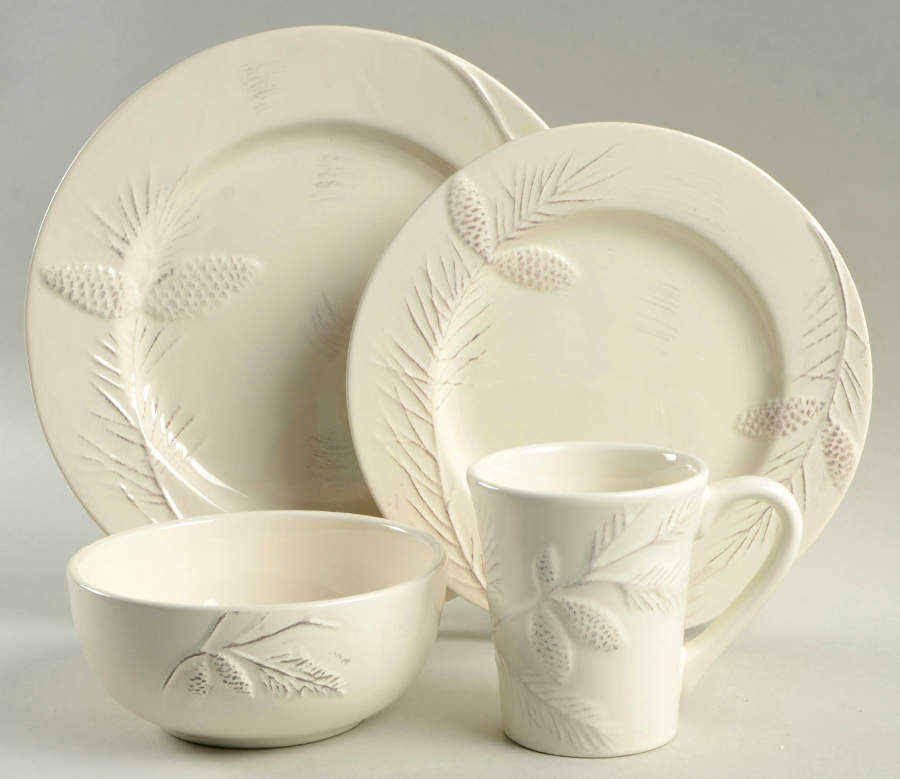 Birchwood Chalet Pinecone 4 Piece Place Setting by Target-1