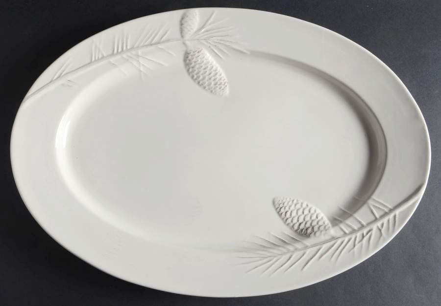 Birchwood Chalet Pinecone 17" Oval Serving Platter by Target-1