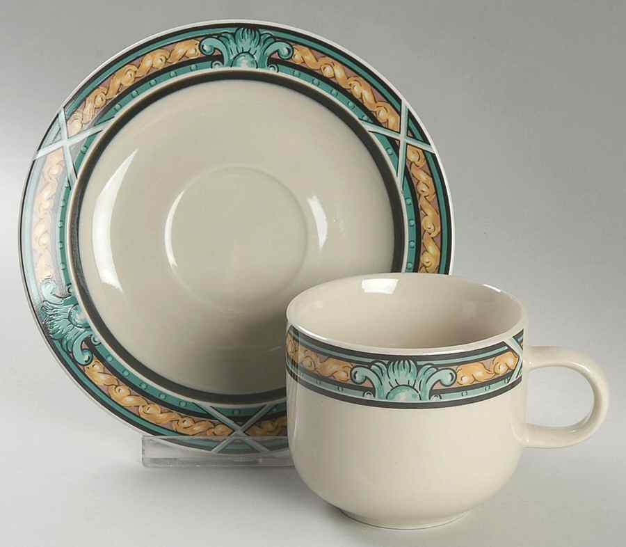 TIE77 Flat Cup & Saucer Set by Tienshan-1