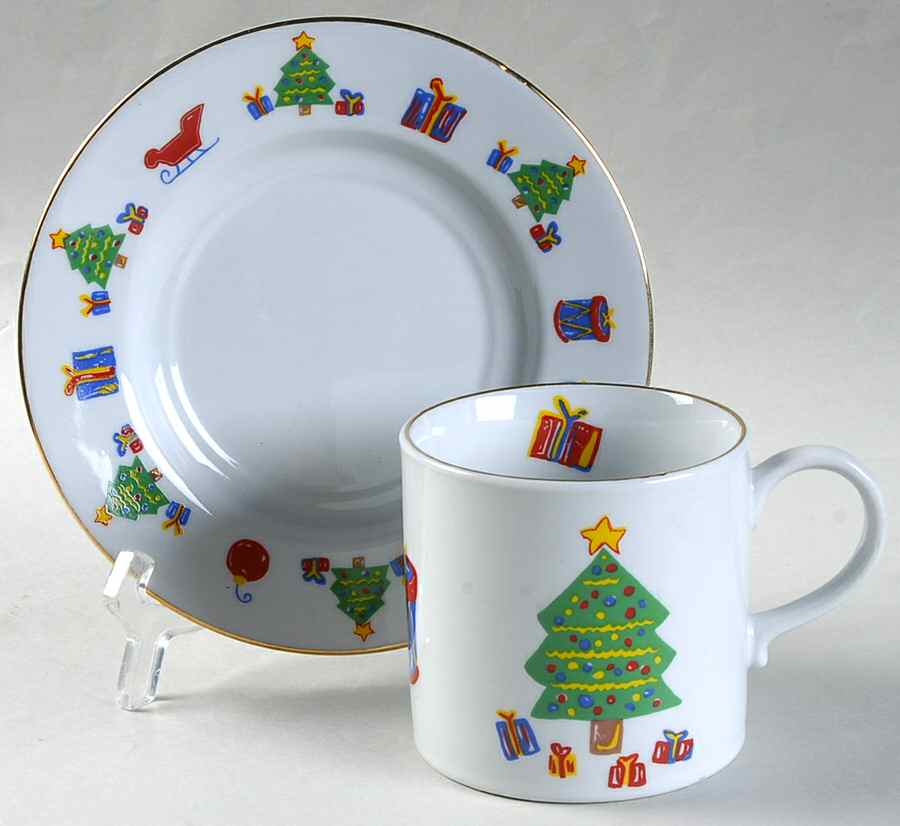 Save the Children Christmas Flat Cup & Saucer Set by Tienshan-1