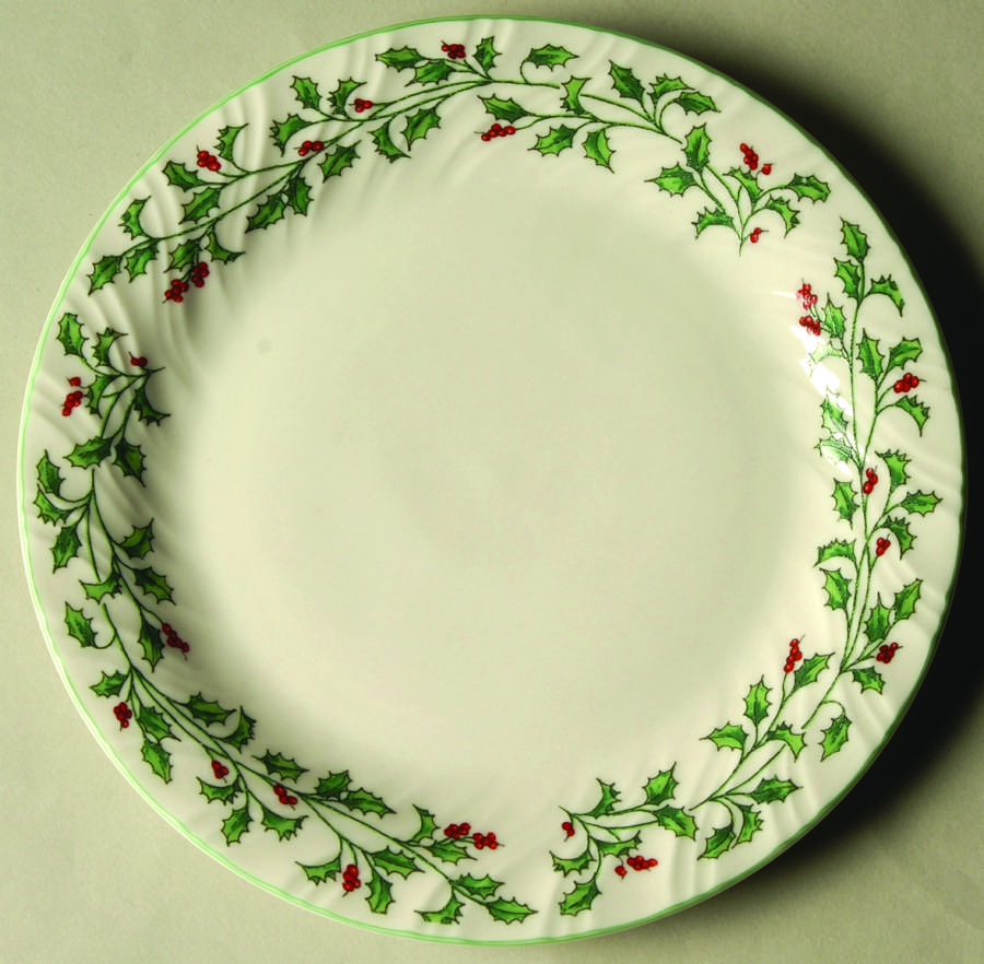 Holly Leaf Salad Plate by Totally Today-1