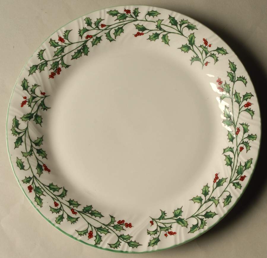 Holly Leaf Dinner Plate by Totally Today-1