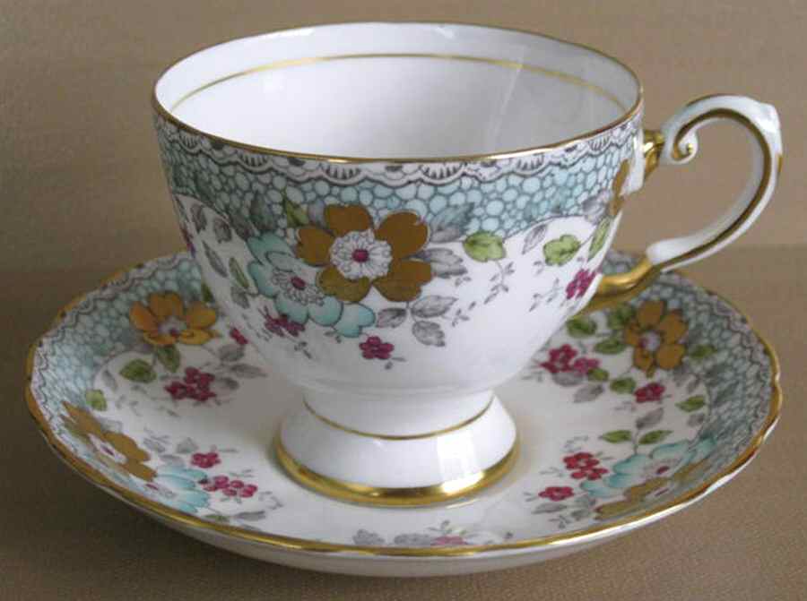 D1387 Footed Cup & Saucer Set by Tuscan - Royal Tuscan-1