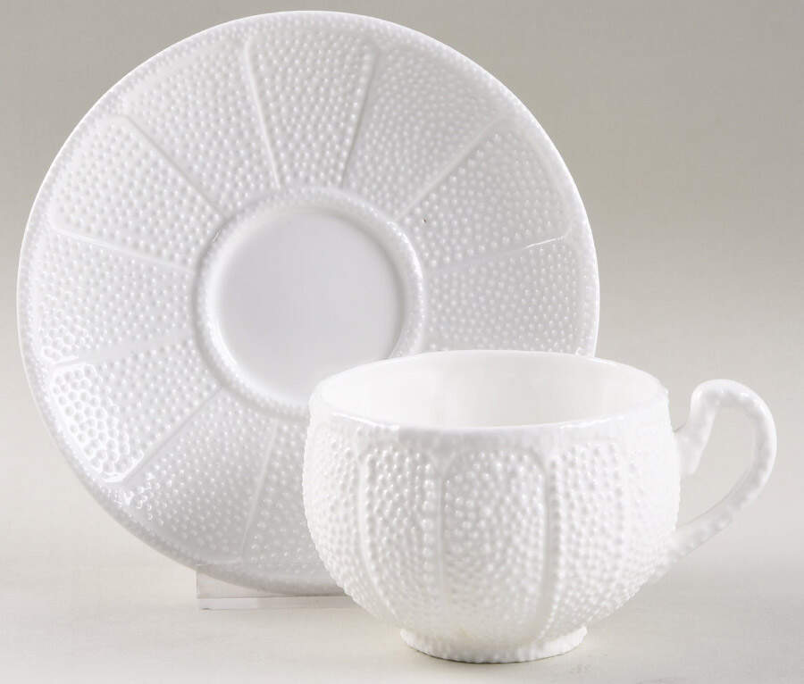 Sea Urchin Flat Cup & Saucer Set by Tiffany-1