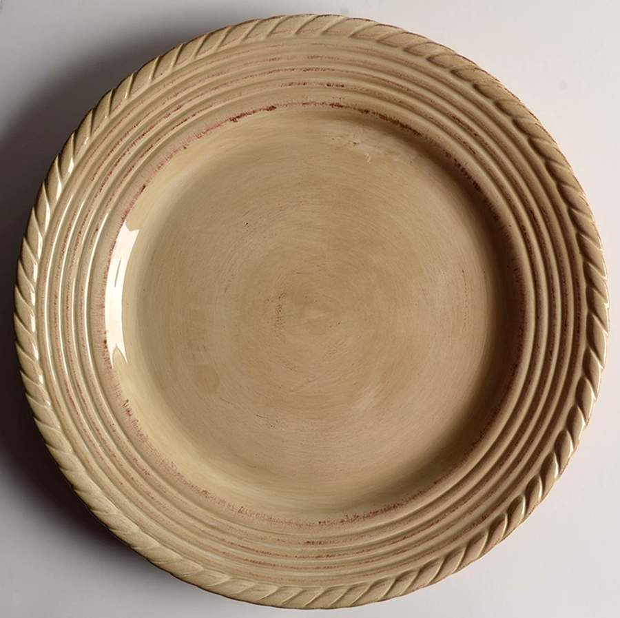 Lucca Taupe Service Plate (Charger) by Tabletops Unlimited-1