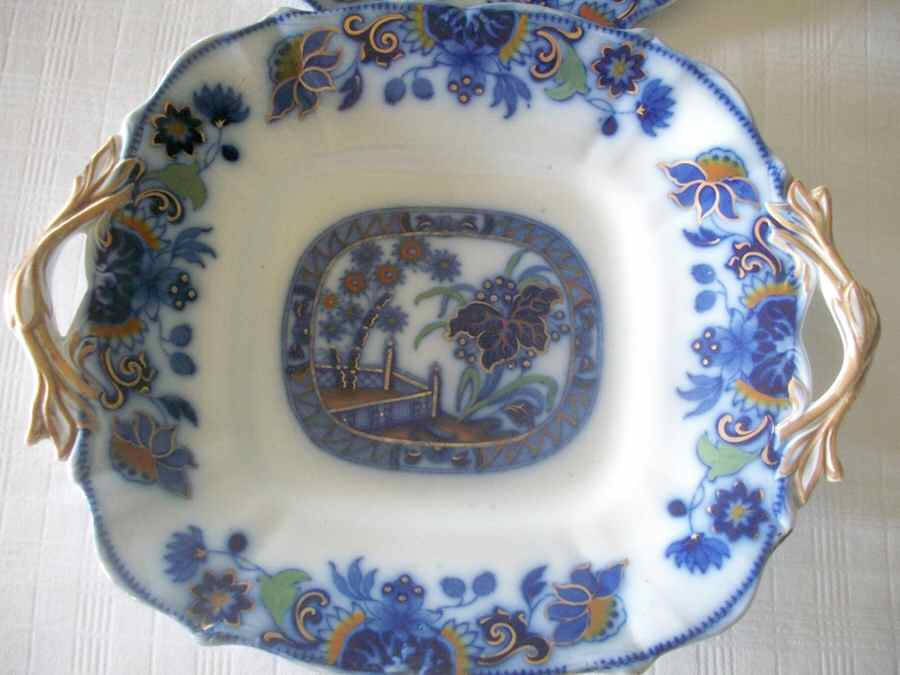 Nankin Handled Cake Plate by Thomas Dimmock-1