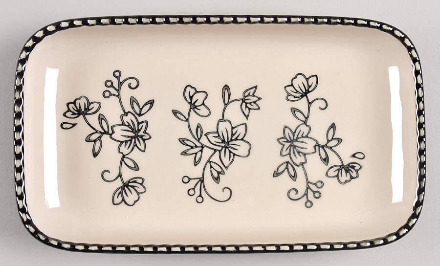 Floral Lace Black 1/2 Pound Butter No Lid by Temp-Tations-1