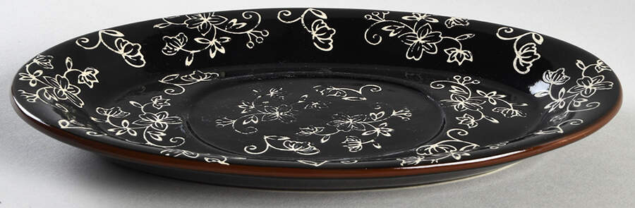 Floral Lace Black Underplate for Gravy Boat by Temp-Tations-1
