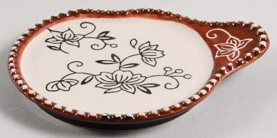 Floral Lace Black Lid-It for Footed Mug by Temp-Tations-1