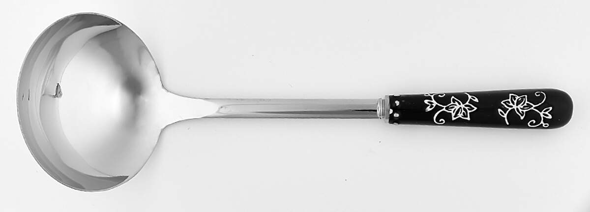 Floral Lace Black Ladle for Tureen & Lid-It by Temp-Tations-1