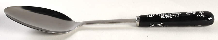 Floral Lace Black Tablespoon (Serving Spoon) by Temp-Tations-1