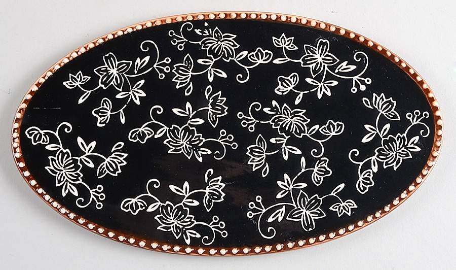 Floral Lace Black Trivet by Temp-Tations-1