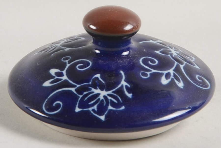 Floral Lace-Blue Lid for Sugar Bowl by Temp-Tations-1