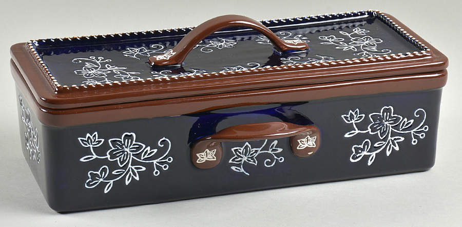 Floral Lace-Blue Multifunctional Baker & Lid (No Drip Tray) by Temp-Tations-1