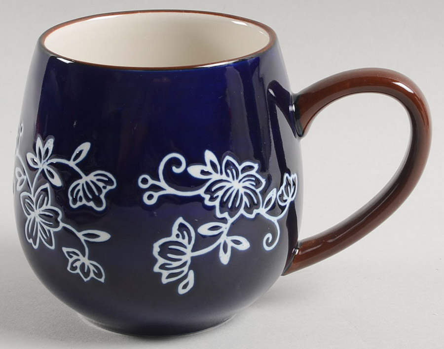 Floral Lace-Blue Mug by Temp-Tations-1