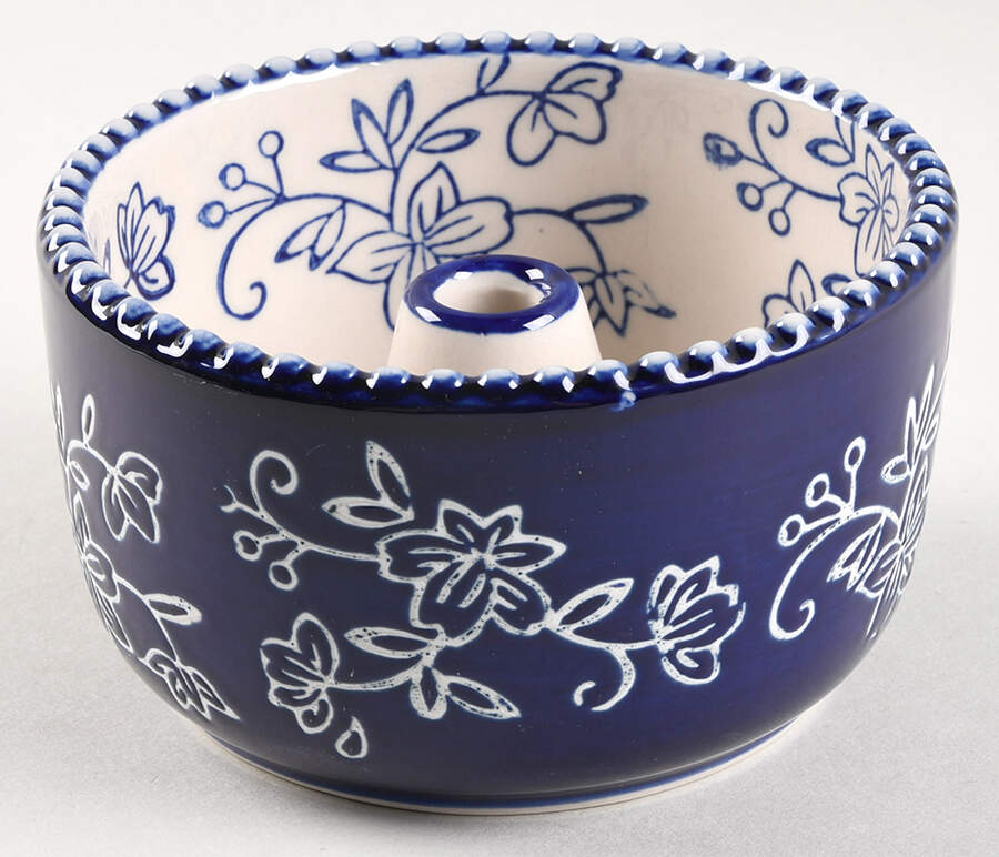 Floral Lace-Blue Mini Bundt Pan by Temp-Tations-1