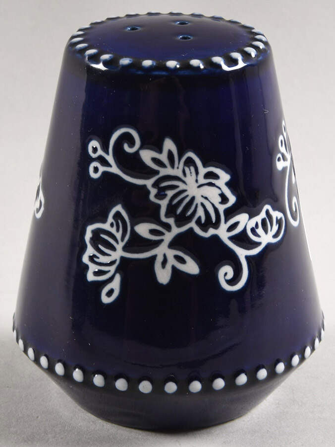 Floral Lace-Blue Pepper Shaker by Temp-Tations-1