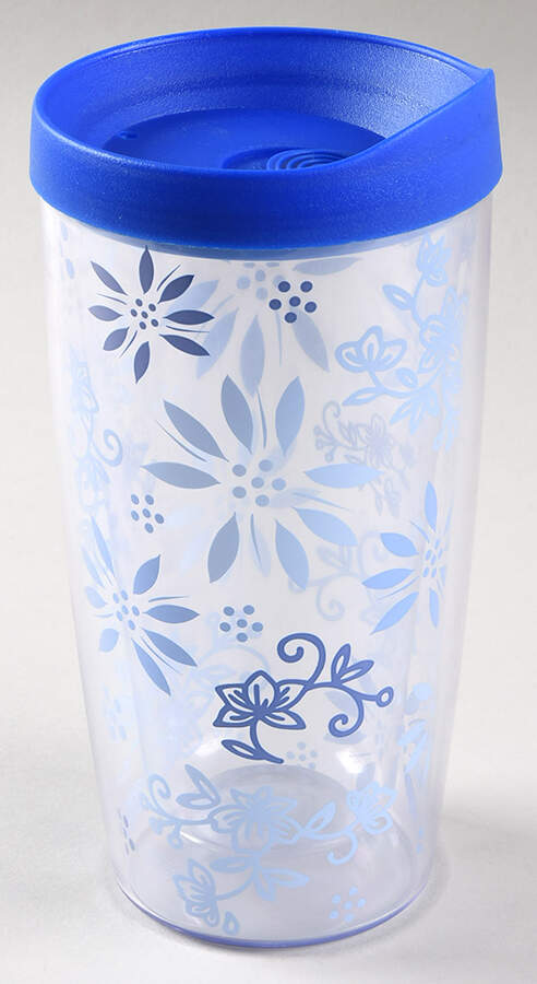 Classic Blue Travel Tumbler & Silicone/Plastic Lid by Temp-Tations-1