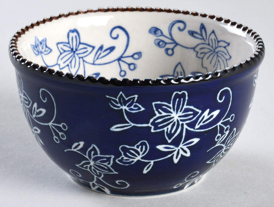 Floral Lace-Blue 4" Nesting Bowl by Temp-Tations-1