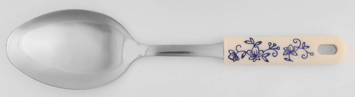 Floral Lace-Blue Tablespoon (Serving Spoon) by Temp-Tations-1