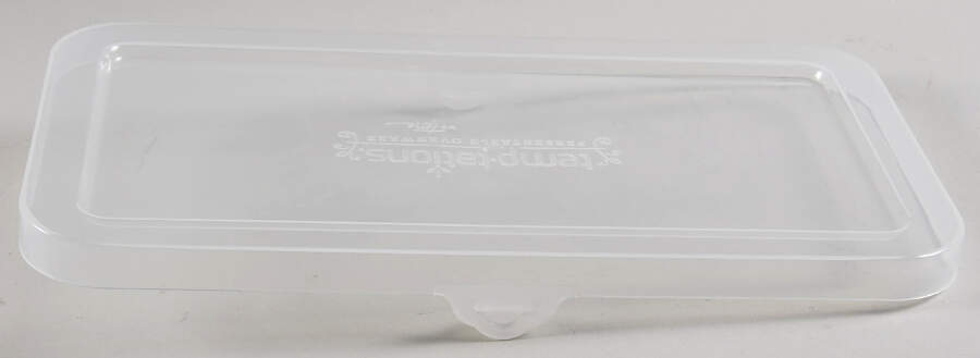 Floral Lace-Blue Plastic Lid for Loaf Pan by Temp-Tations-1
